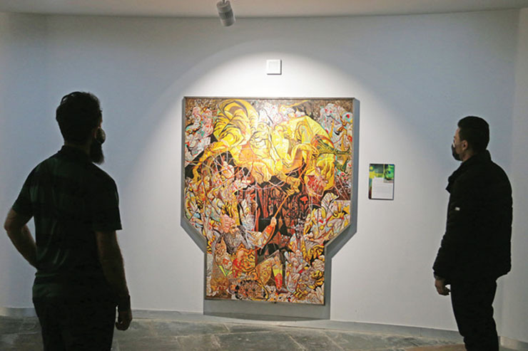 گزارش شهرآرانیوز از نمایشگاه «نخستین دوسالانه ملی نقاشی شاهنامه فردوسی»