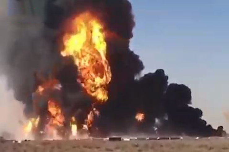 آتش‌سوزی در گمرک مرزی افغانستان با ایران + فیلم