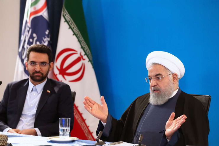 دفاع رئیس جمهور از آذری جهرمی | پهنای باند یعنی مبارزه با فساد + فیلم