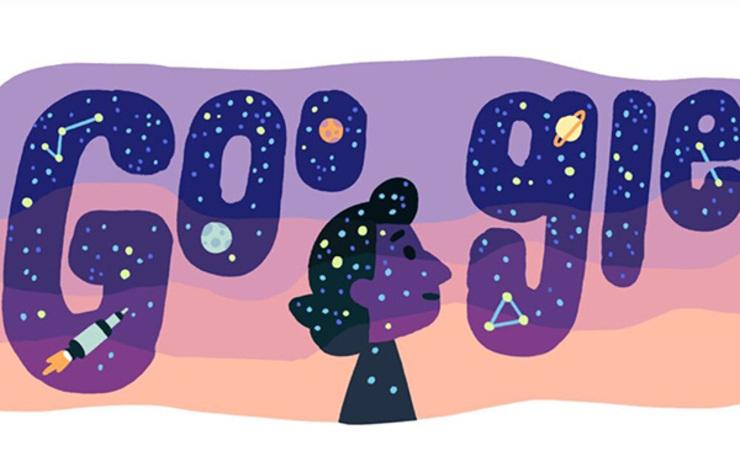 تغییر لوگوی گوگل به افتخار دانشمند ناسا
