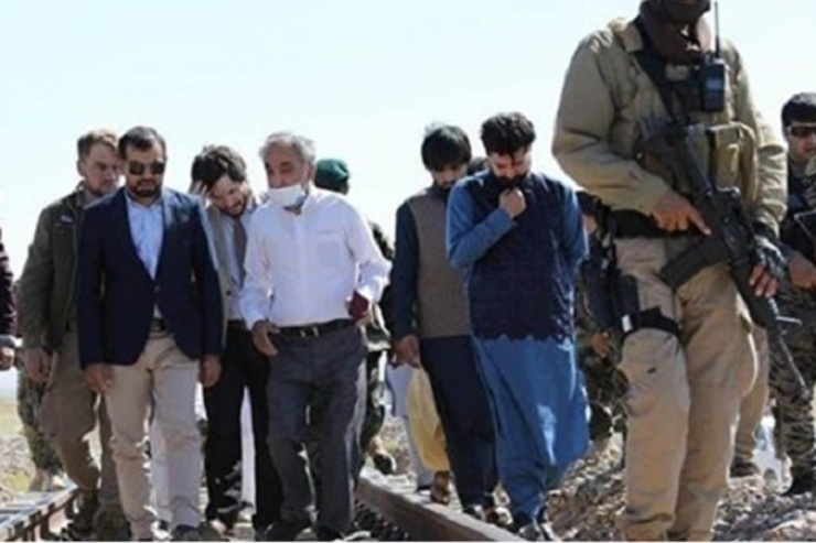 هیئت مشترک ایران و افغانستان از روند تکمیل راه‌آهن هرات-خواف بازدید کرد