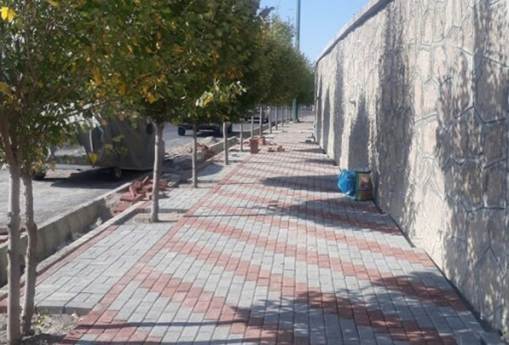 اجرای پروژه پیاده رو فاخر در خیابان طبرسی