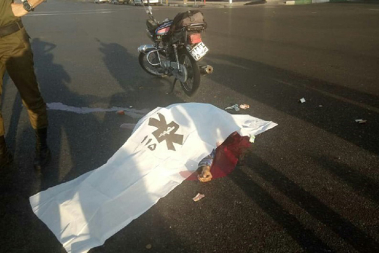 مرگ موتورسوار در تصادف دلخراش روی پل اهواز + ویدئو
