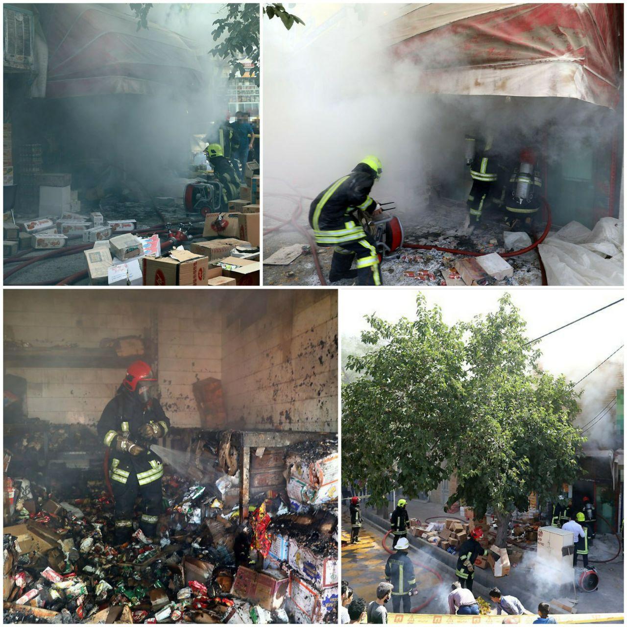 مهار آتش‌سوزی در بولوار مصلی مشهد