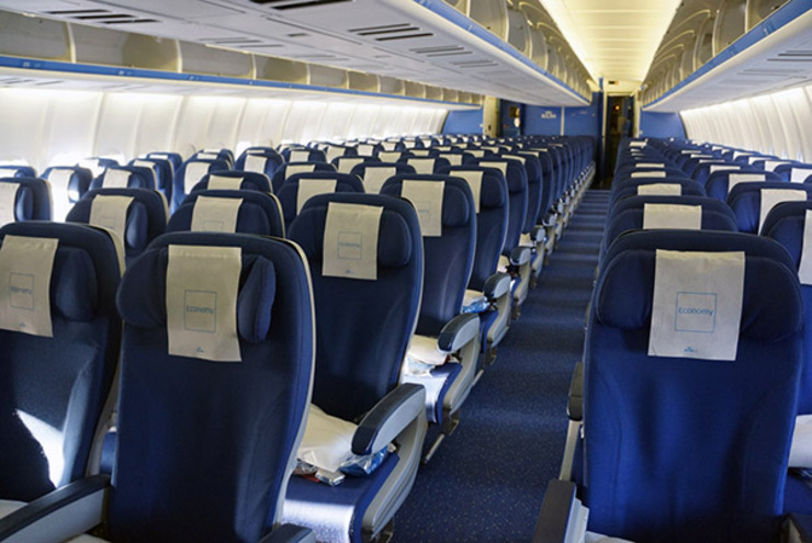 صندلی‌های دو ردیف انتهای هواپیما به علت کرونا باید خالی باشد