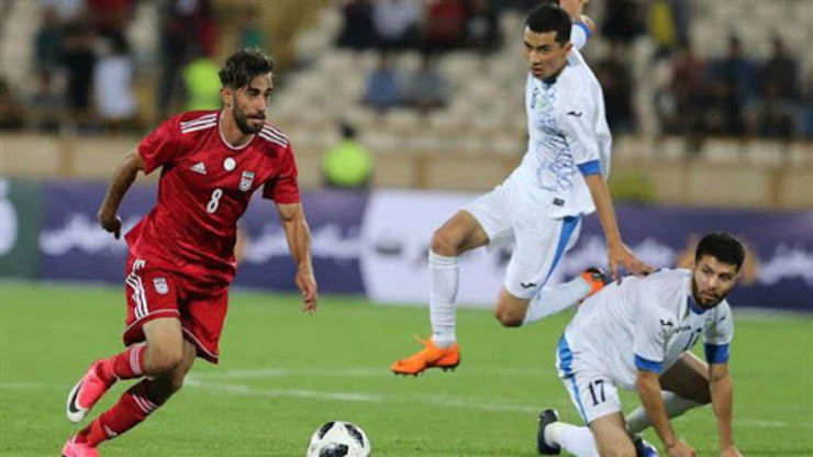 پیروزی ایران مقابل ازبکستان در نیمه نخست