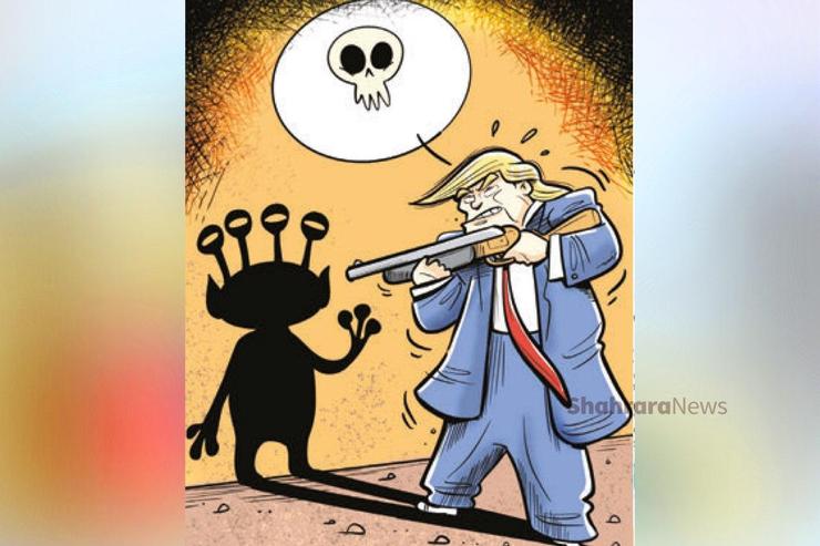 کاریکاتور | ترامپ موجودات فرازمینی را تهدید کرد