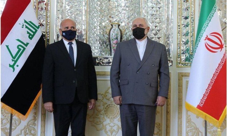 وزرای خارجه ایران و عراق دیدار کردند | ظریف: بغداد به مسئولیت خود در موضوع ترور شهید سلیمانی عمل کند