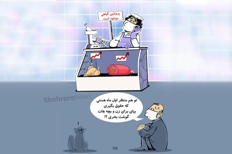 کاریکاتور | ایرانی‌ها فقط در ۱۰ روز اول هرماه گوشت می‌خرند