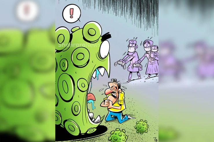 کاریکاتور | وزیر بهداشت: نمی‌توان کرونا را با خواهش کنترل کرد