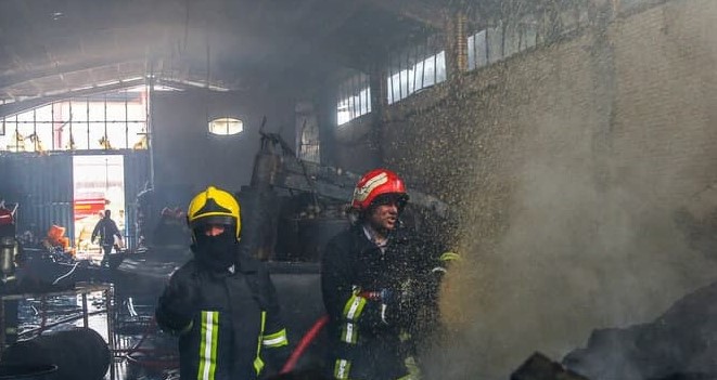 انفجار و آتش سوزی در شهرک صنعتی سلفچگان قم + فیلم و عکس