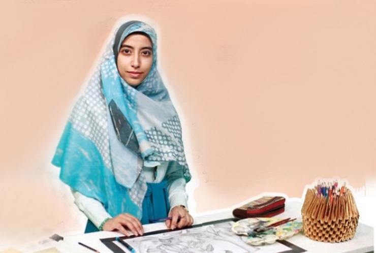 گفتگو با فاطمه ستوده، برگزیده‌ مسابقات دانش‌آموزی نقاشی و طراحی استان