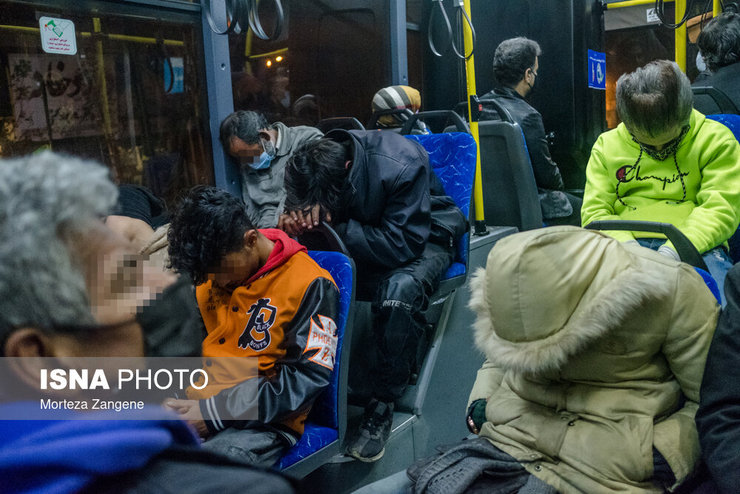 پدیده اتوبوس خوابی در تهران