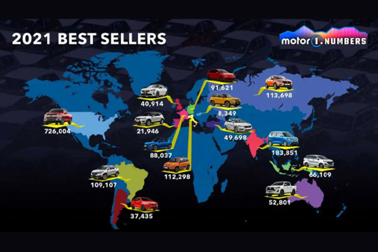 پرفروش ترین خودروهای جهان در کشورهای مختلف کدام اند؟
