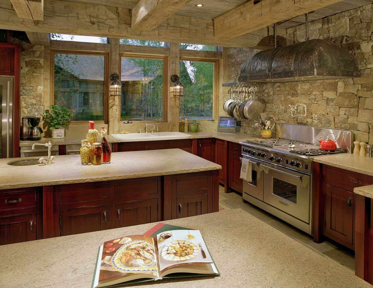 استفاده از سنگ طبیعی در طراحی آشپزخانه