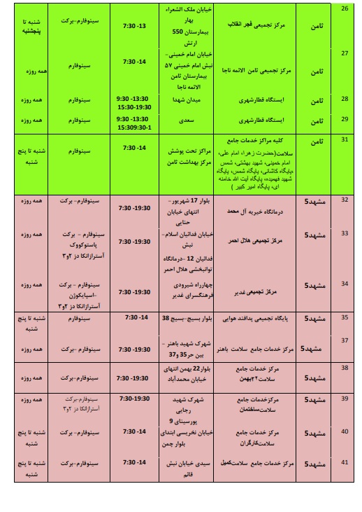 موجودی واکسن مراکز تزریق در مشهد + آدرس و جزئیات (۲۴ بهمن ۱۴۰۰)