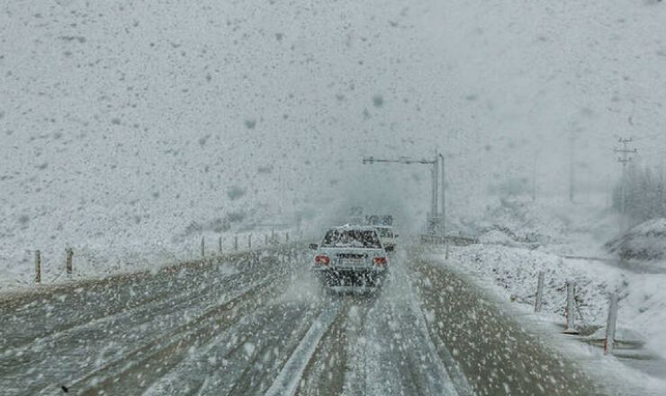 مسدود شدن جاده درگز- قوچان به علت بارش برف