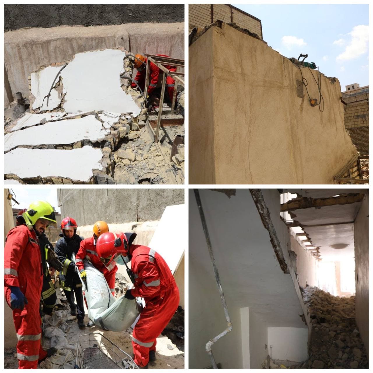 مرگ دلخراش کارگر جوان حین تخریب ساختمان ۲طبقه در مشهد