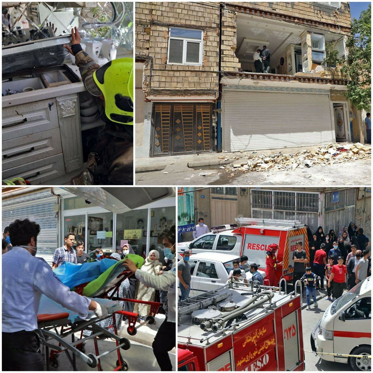 نجات ۷ نفر در انفجار یک آپارتمان مسکونی در بولوار طبرسی مشهد