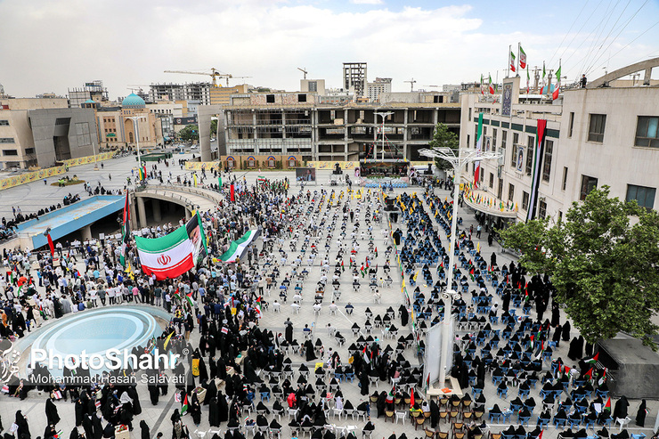 ویدئو | تجمع مردم مشهد در حمایت از مردم مظلوم فلسطین