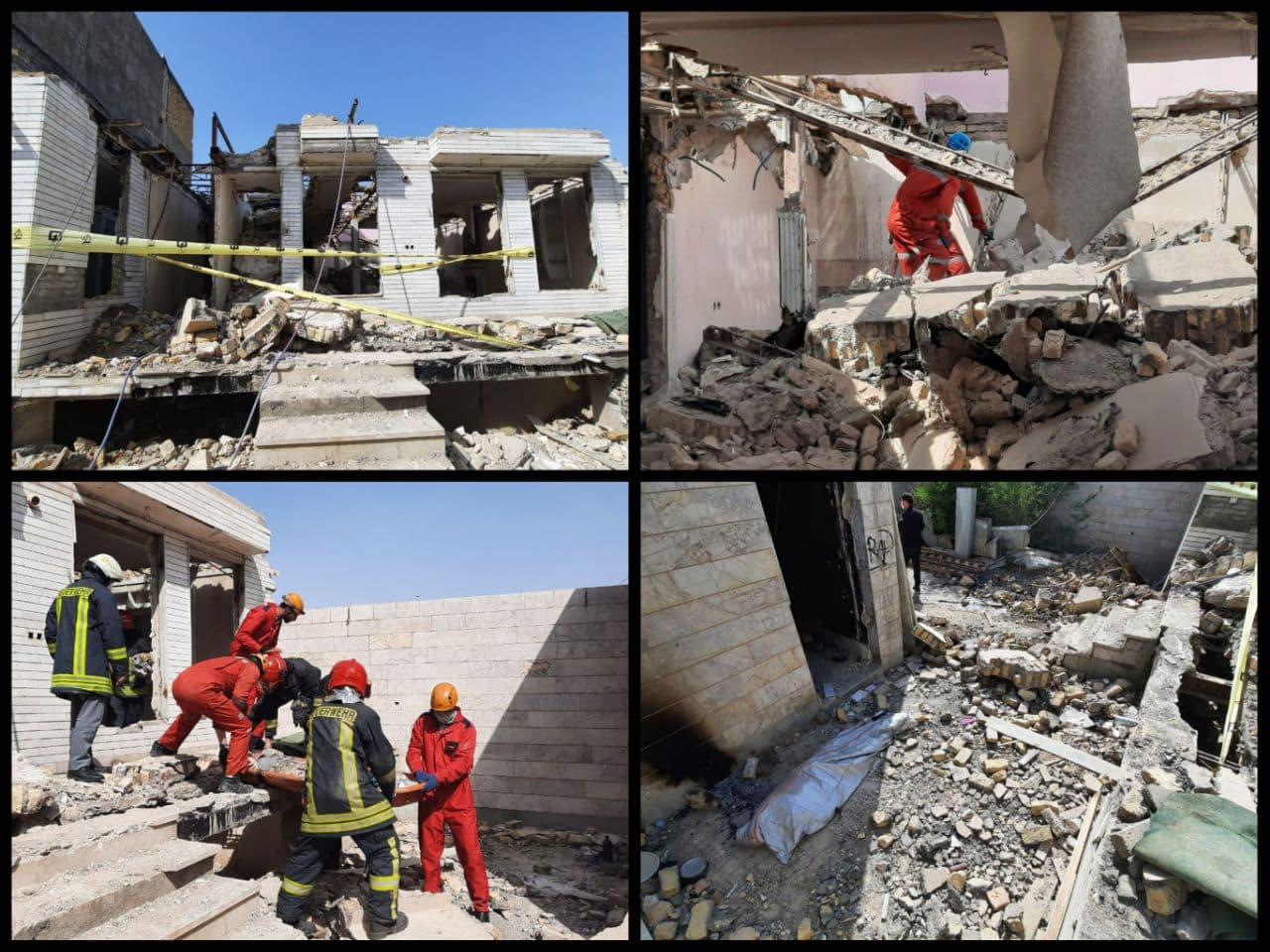 ۲ کشته و ۲ مجروح در حادثه ریزش ساختمان در حال تخریب در مشهد