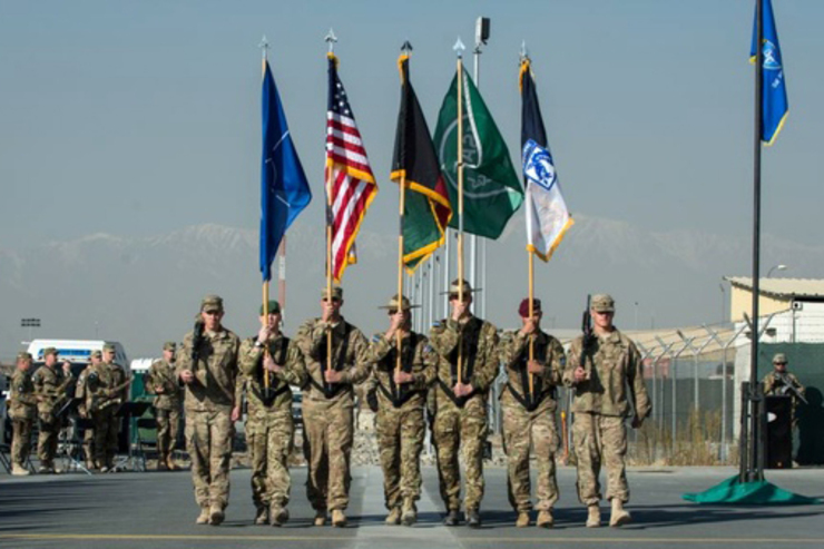 خداحافظی رهبران آمریکا و ناتو به صورت نمادین با افغانستان