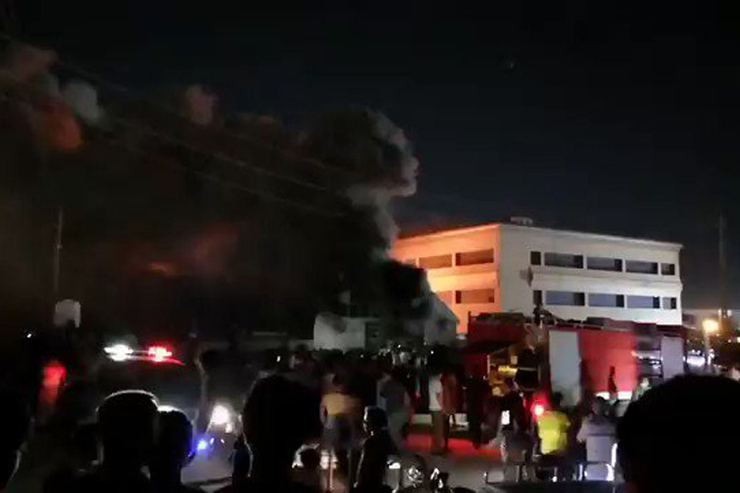 بیمارستان بیماران کرونایی در عراق آتش گرفت + فیلم