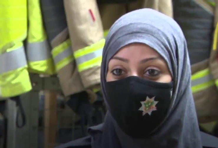 اروسا آرشید تنها زن مسلمان در آتش نشانی انگلیس + قیلم