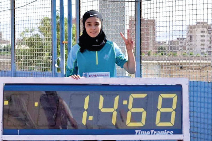 رکوردشکنی دختر دونده مشهدی در مسابقات قهرمانی جوانان کشور