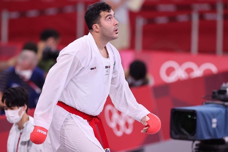 ویدئو| ضربه خطای کاراته‌کای عربستانی به گنج‌زاده در فینال المپیک توکیو