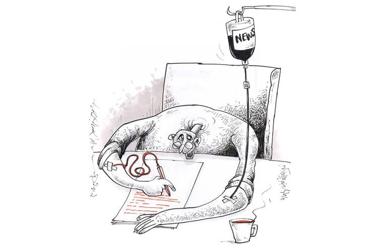کارتون | روز خبرنگار در روزگار کرونایی