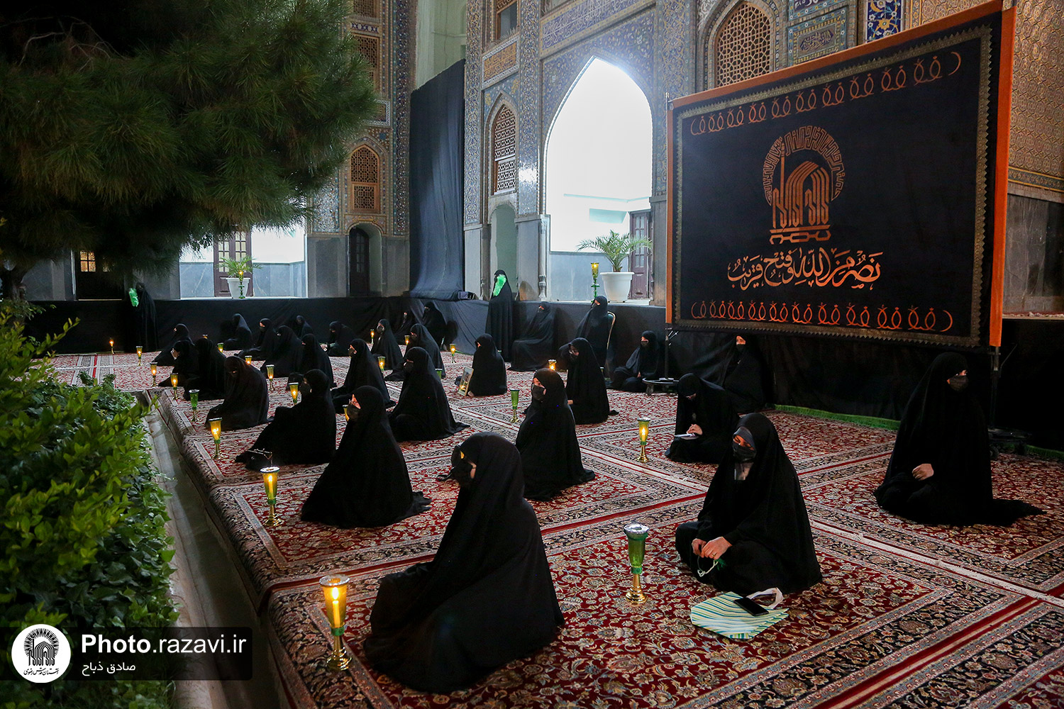 مراسم شام غریبان در حرم مطهر رضوی 