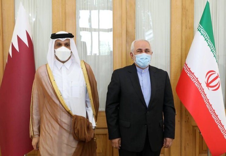ظریف با وزیر خارجه قطر دیدار و گفت‌وگو کرد 