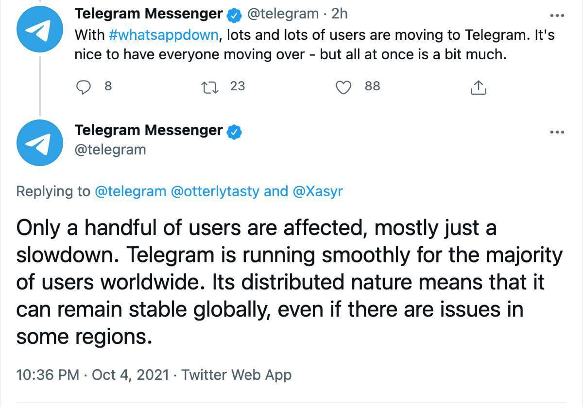 آیا کندشدن تلگرام به قطعی واتساپ و اینستاگرام ارتباط دارد؟