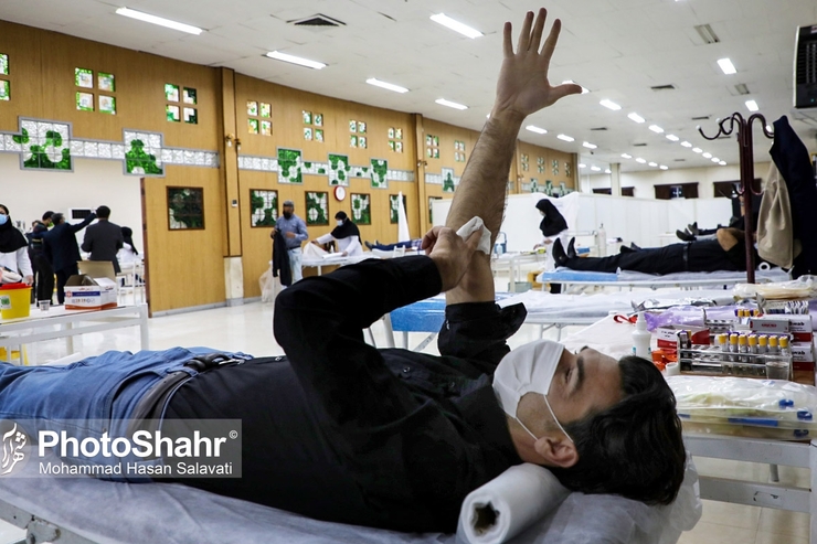 فعالیت پایگاه‌های اهدای خون مشهد در ایام  اربعین