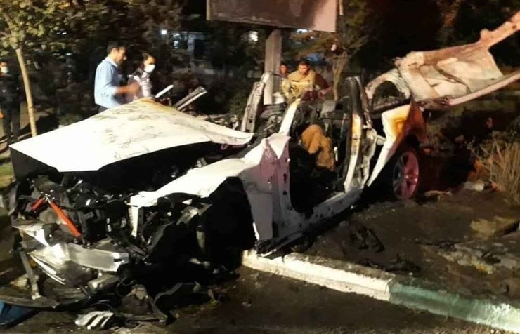 تصادف خودرو BMW در بزرگراه مدرس تهران و کشته شدن ۲ سرنشین آن + عکس و جزئیات