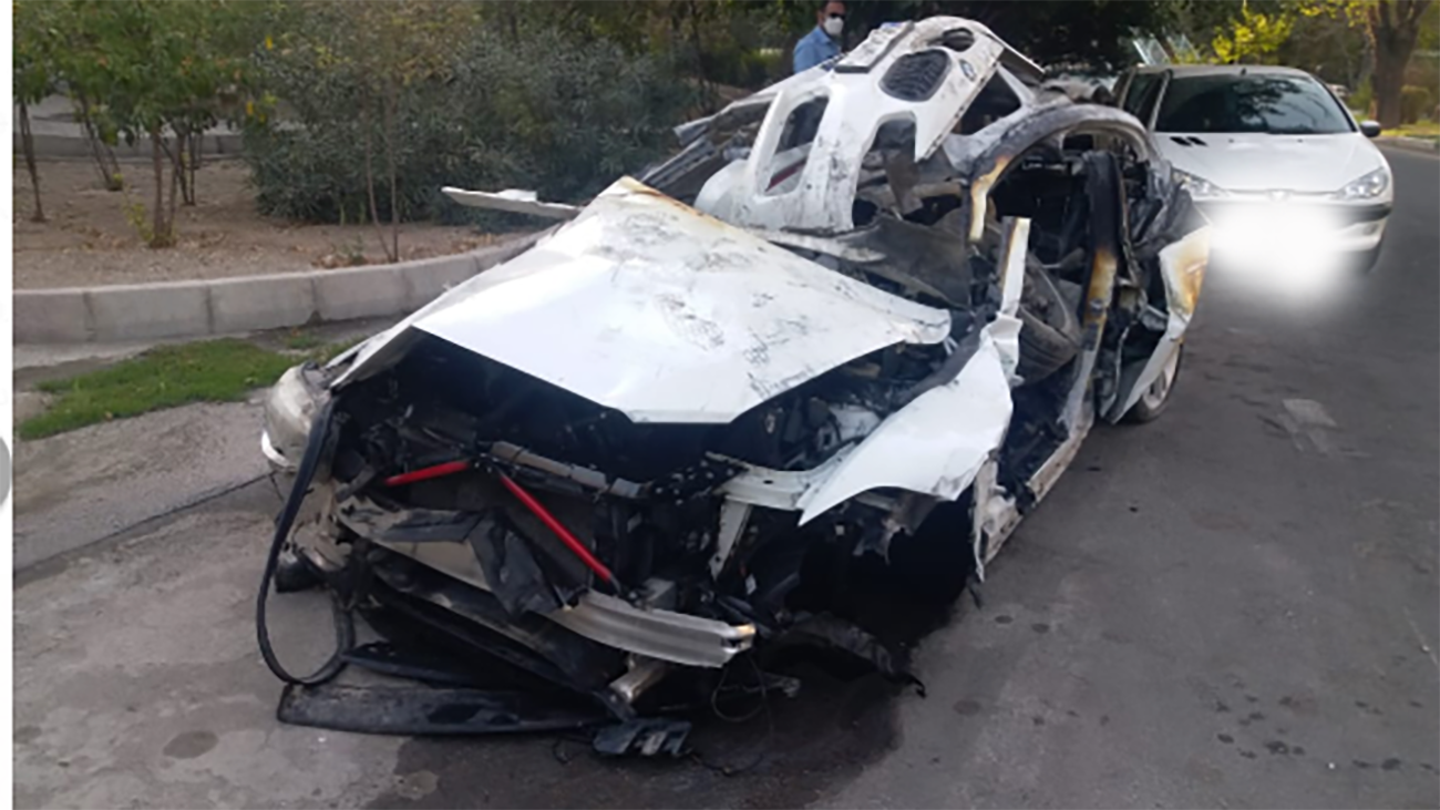 تصادف خودرو BMW در بزرگراه مدرس تهران و کشته شدن ۲ سرنشین آن + عکس و جزئیات