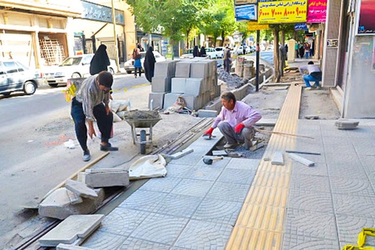 نهضت پیاده‌روسازی در معابر حاشیه شهر مشهد