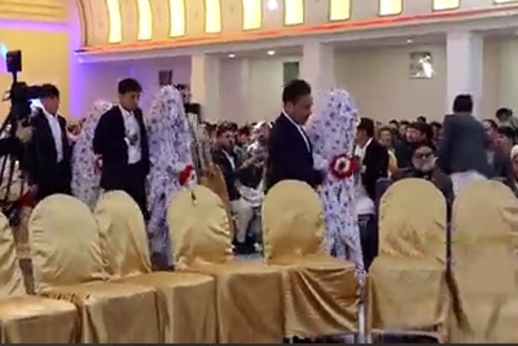 مراسم ازدواج دسته جمعی در کابل به مناسب میلاد امام حسن عسکری(ع) + فیلم
