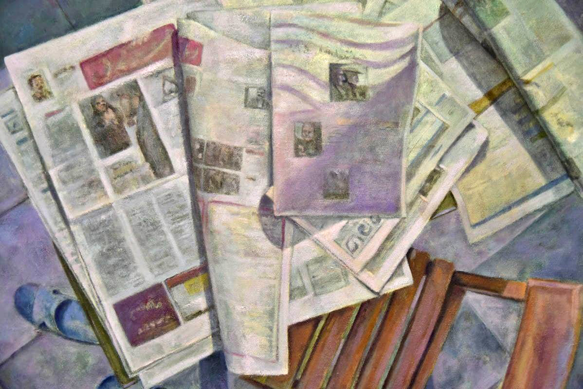 نگاهی به نمایشگاه «روزنامه‌های بی خبر» از حسین واحد که در نگارخانه رادین برپا بود