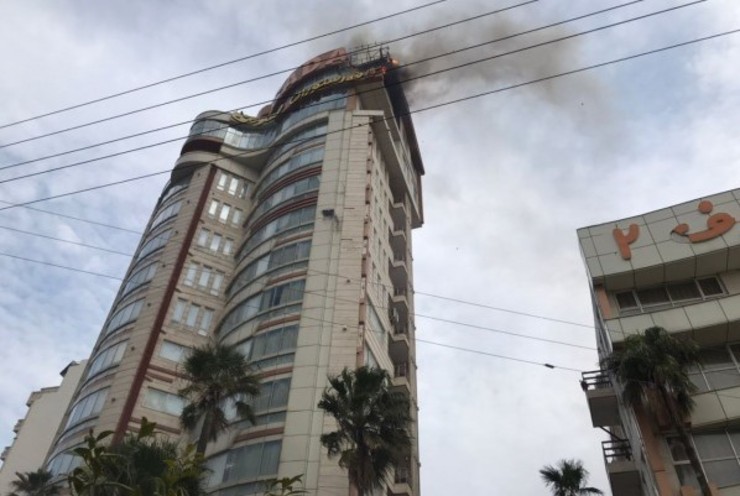 آتش‌سوزی در هتل صدف محمودآباد + فیلم و جزئیات