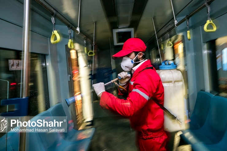 قطار شهری مشهد با رعایت پروتکل‌های بهداشتی موفق به دریافت «سیب سلامت» شد