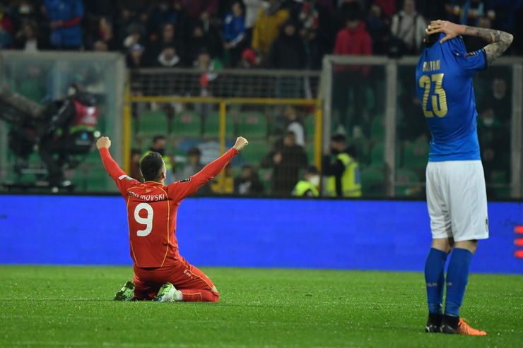 نتیجه بازی ایتالیا و مقدونیه+ فیلم خلاصه بازی| شوک بزرگ برای جام جهانی قطر!