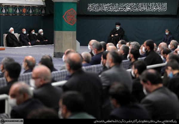 عزاداری شهادت حضرت‌ زهرا‌ (س) با حضور رهبر معظم انقلاب + تصاویر