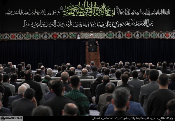 عزاداری شهادت حضرت‌ زهرا‌ (س) با حضور رهبر معظم انقلاب + تصاویر