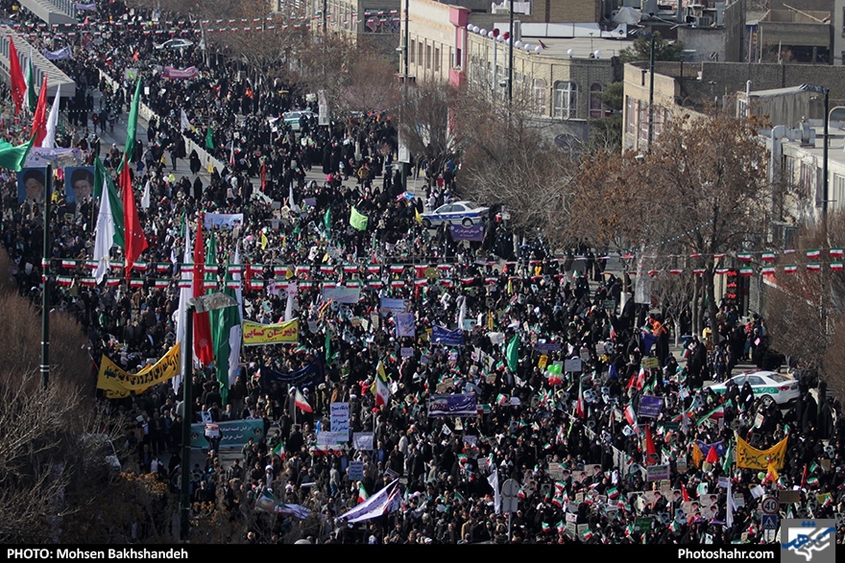 تصاویر هوایی از حضور حماسی مردم مشهد در سالروز پیروزی انقلاب اسلامی