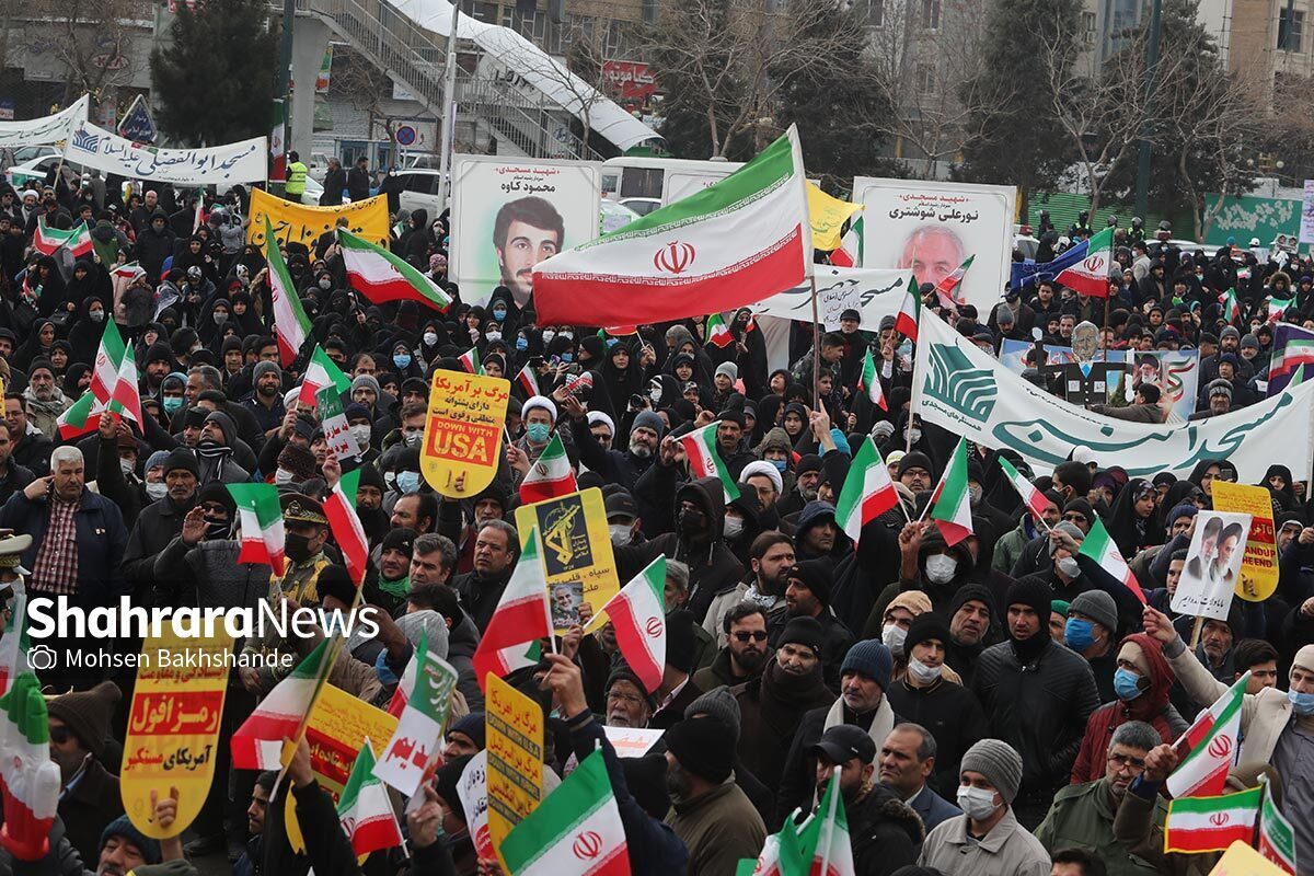 تایم لپسی زیبا از حضور باشکوه مردم مشهد در راهپیمایی ۲۲ بهمن