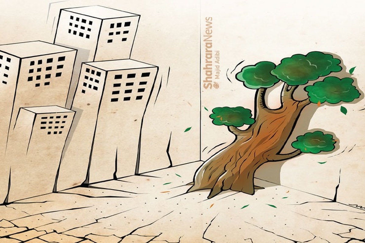 کارتون | افزایش بی‌رویه ساختمان‌سازی و بی‌توجهی به فضای سبز شهری