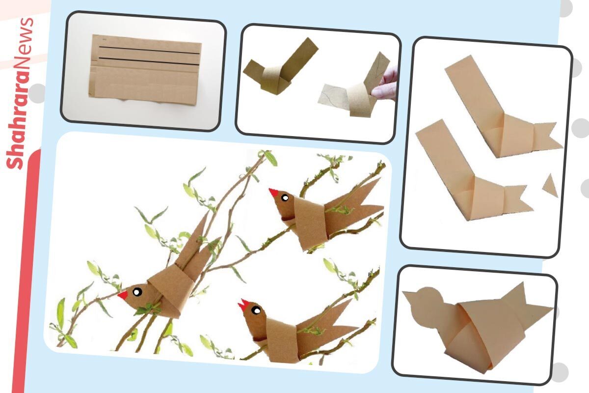 آموزش ساخت کاردستی | پرنده‌های زیبا