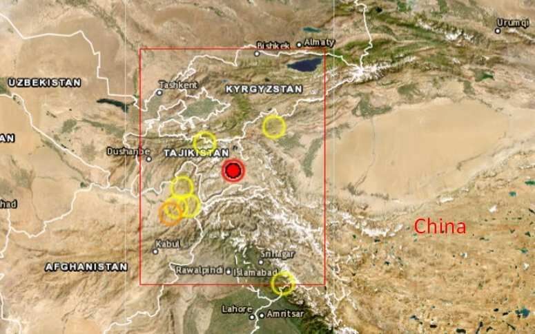 زمین‌لرزه شدید شرق تاجیکستان را لرزاند (۴ اسفندماه ۱۴۰۱)